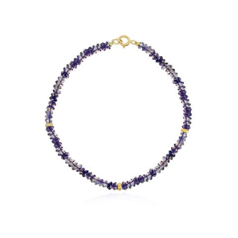 Iolite Bead Bracelet