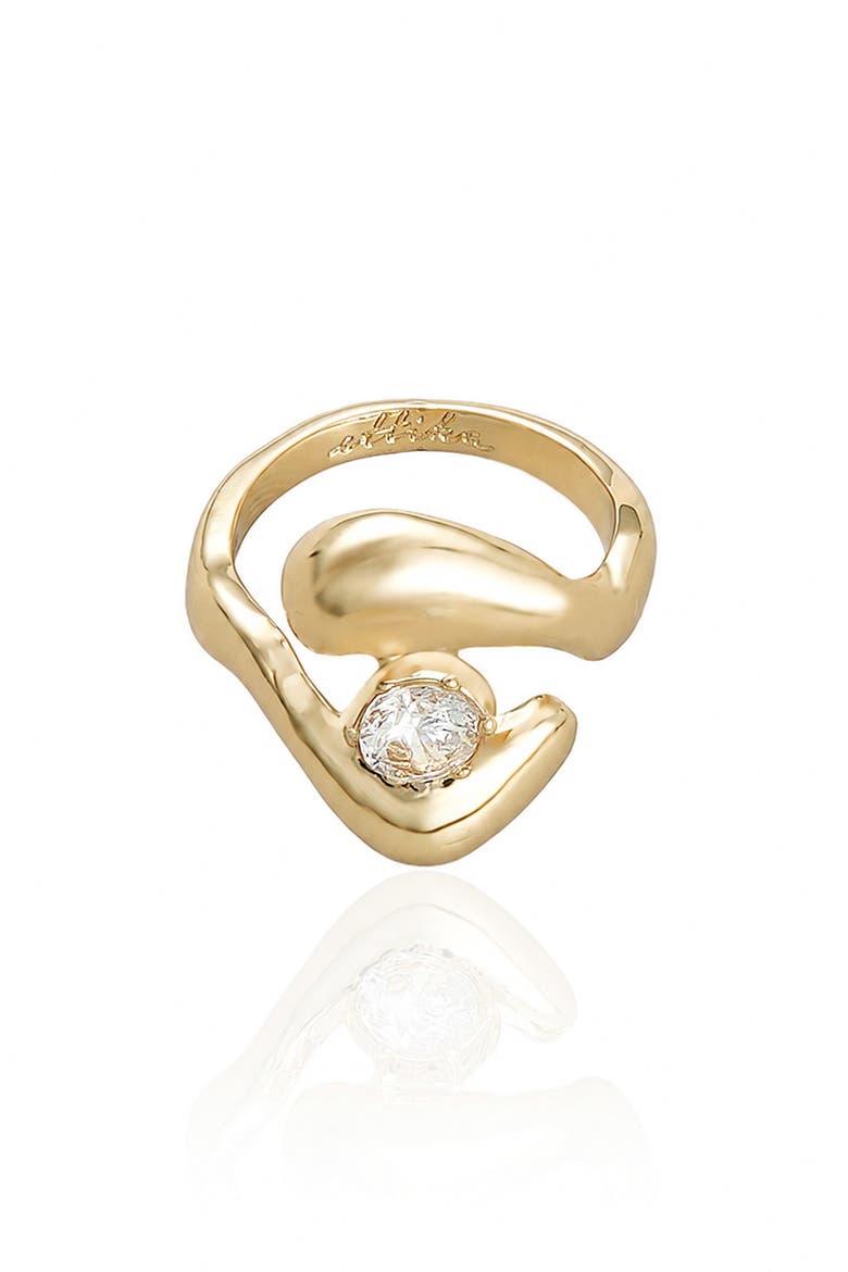 Crystal Center Ring, Main, color, GOLD