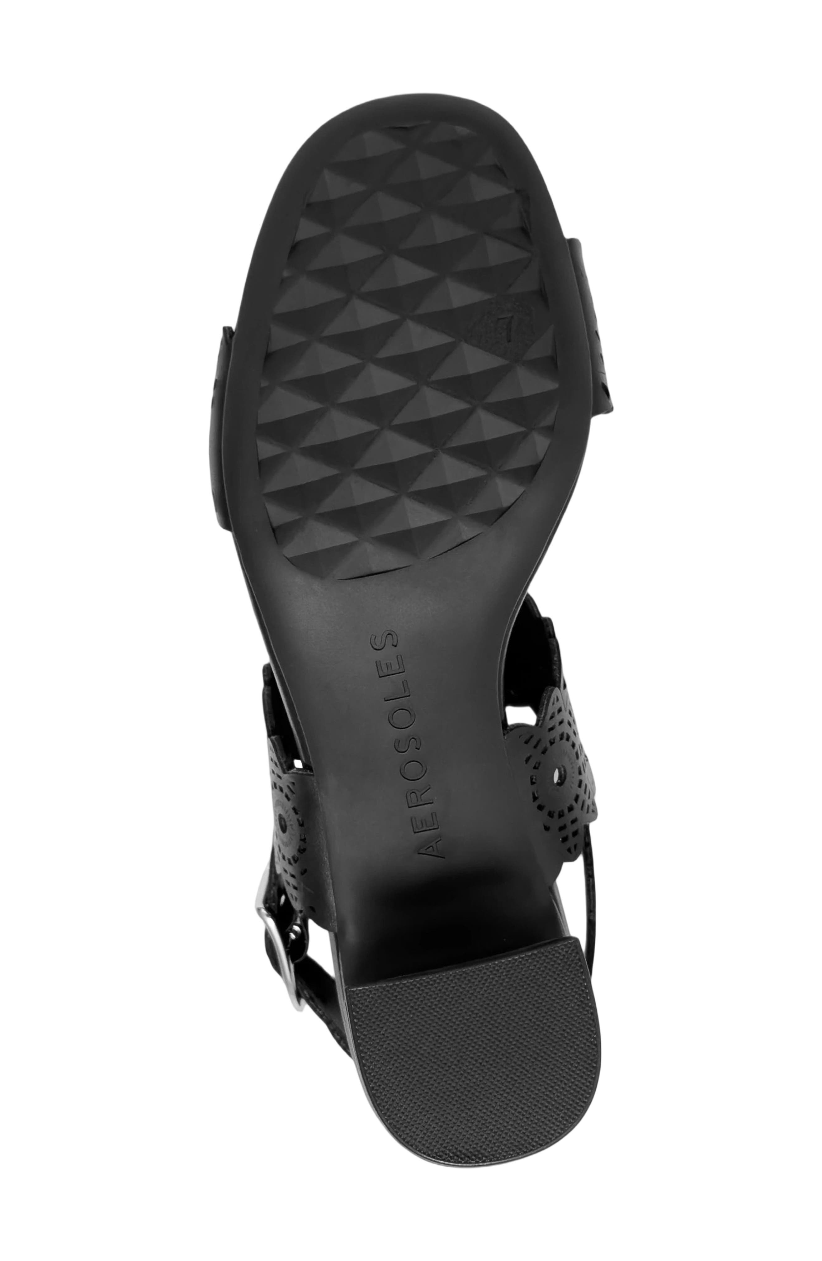 Aerosoles Glen Slingback Sandal, Alternate, color, Black Perf Fx Nappa