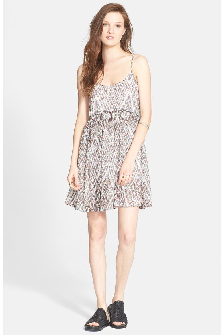 'Periscopes in the Sky' Babydoll Dress, Main, color, IVORY COMBO