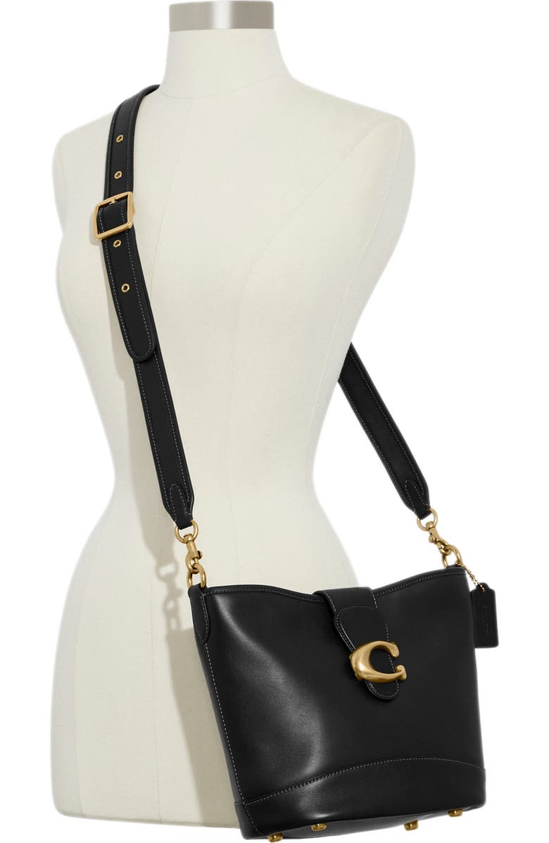 COACH Tabby Leather Bucket Bag, Alternate, color,