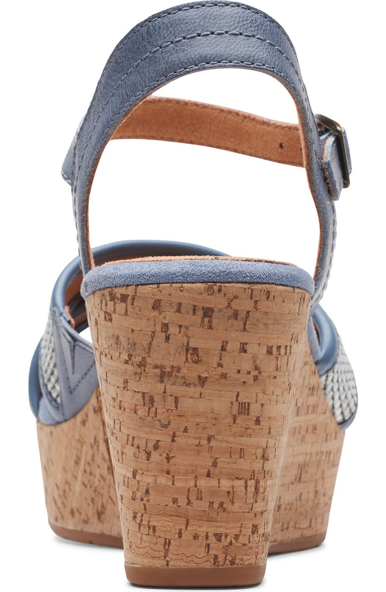 Clarks<sup>®</sup> Elleri Plum Wedge Sandal, Alternate, color,
