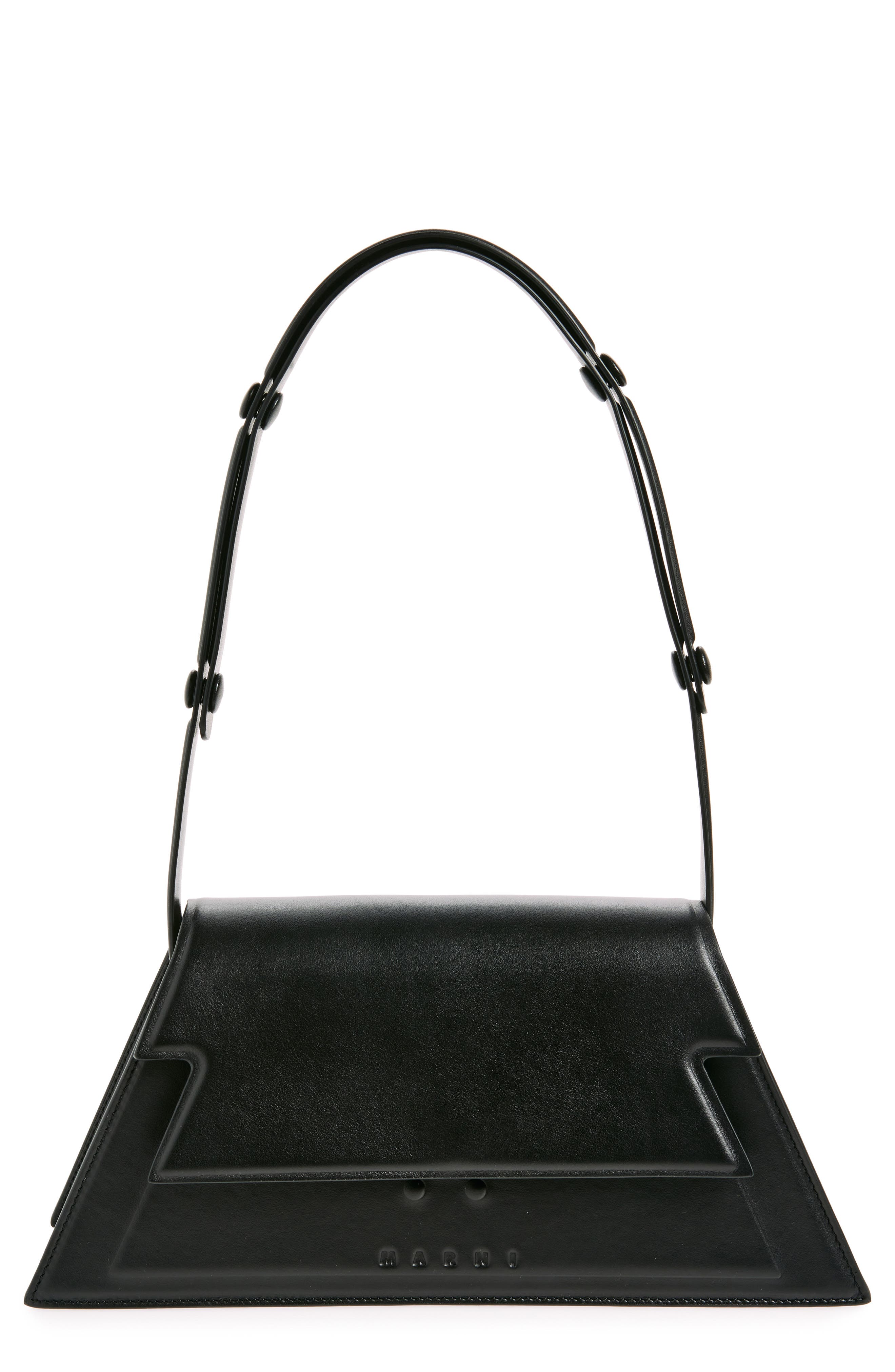 Marni Medium Trunkoise Leather Shoulder Bag, Main, color, 