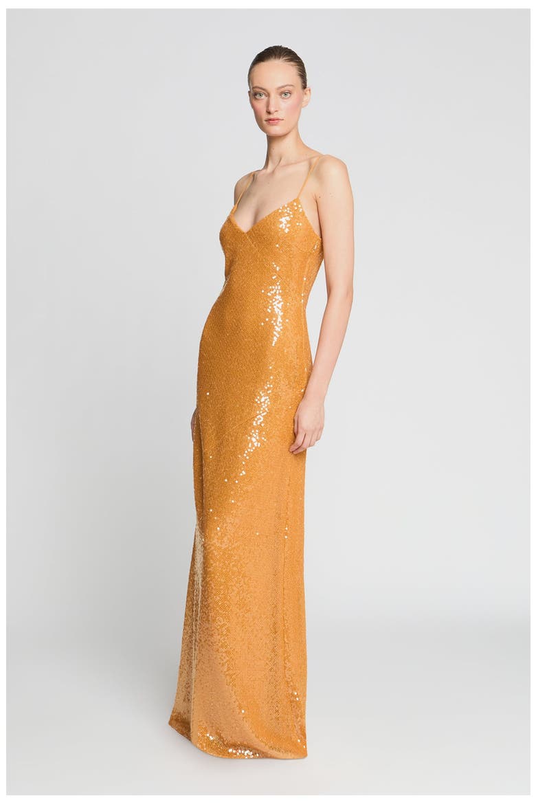 Glora Sequin Gown, Alternate, color, Medallion