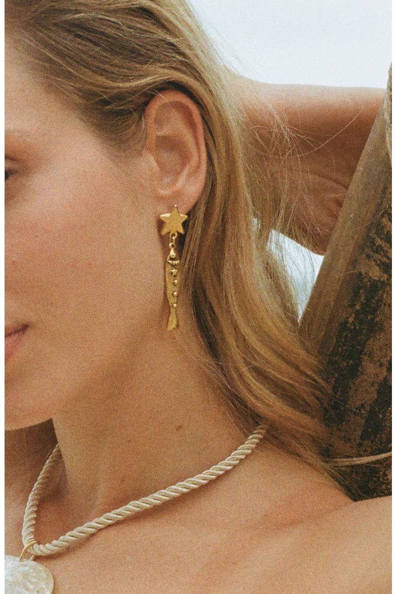 Finn Earrings, Alternate, color, Gold