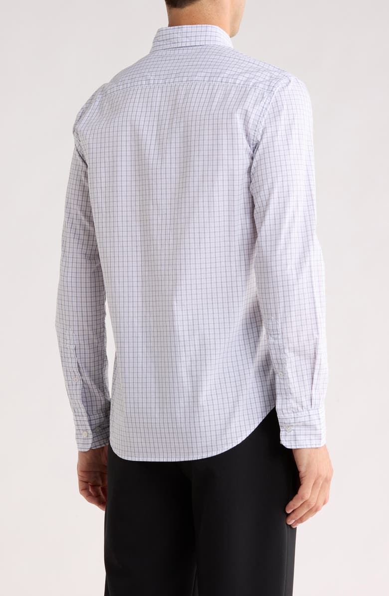 Bonobos Earhart Tattersall Slim Fit Button Front Shirt, Alternate, color, White/ Navy/ Lavender