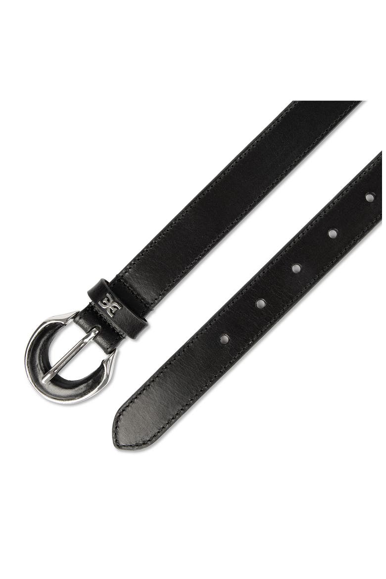 Leather Inlay Belt, Alternate, color, BLACK