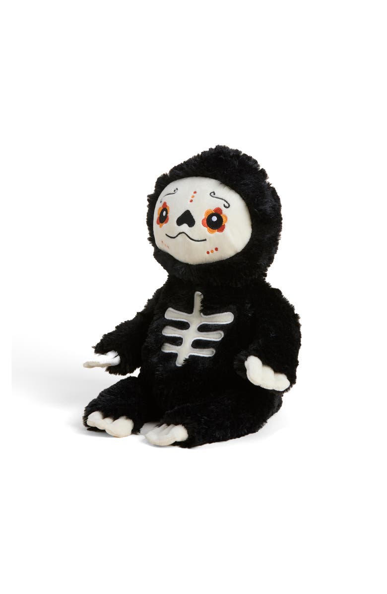Warmies Day of the Dead Skeleton Plush Toy, Main, color, Black