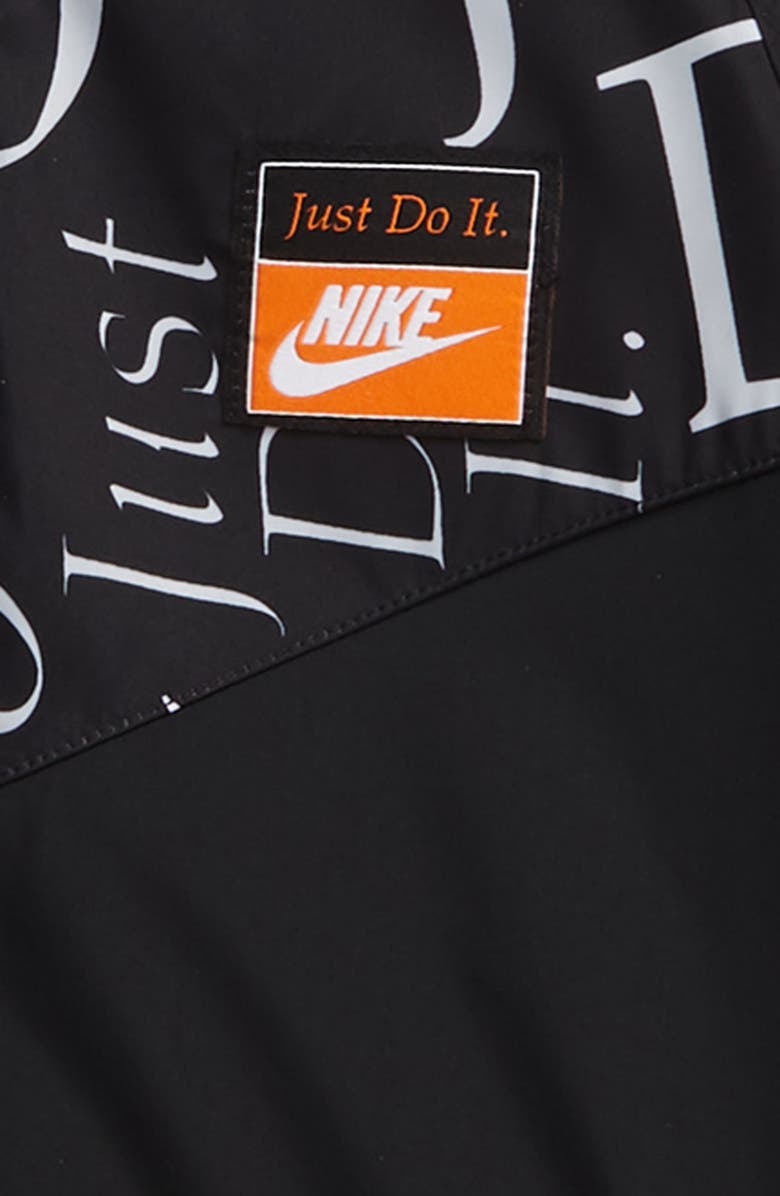 Nike Sportswear Just Do It Water Resistant Hooded Windrunner Jacket, Alternate, color, 