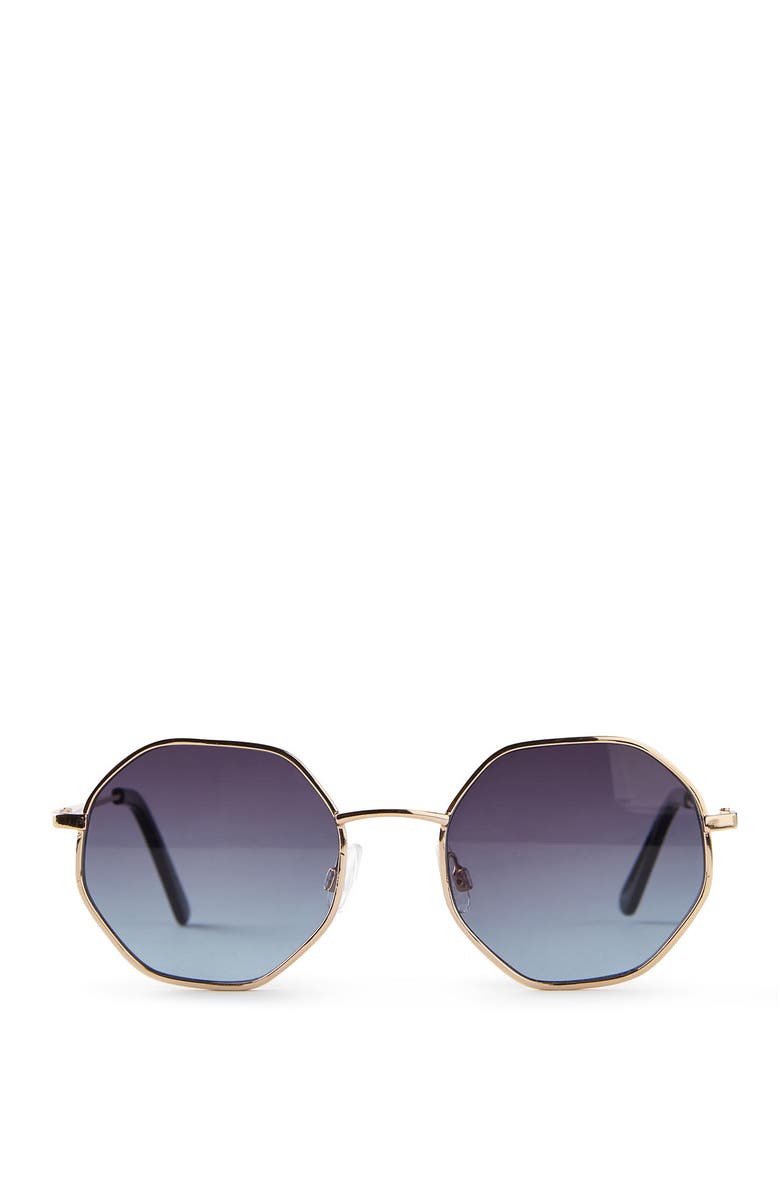Cotton On Men's The Weekender Sunglasses, Main, color, Gold Black Black Blue Smoke