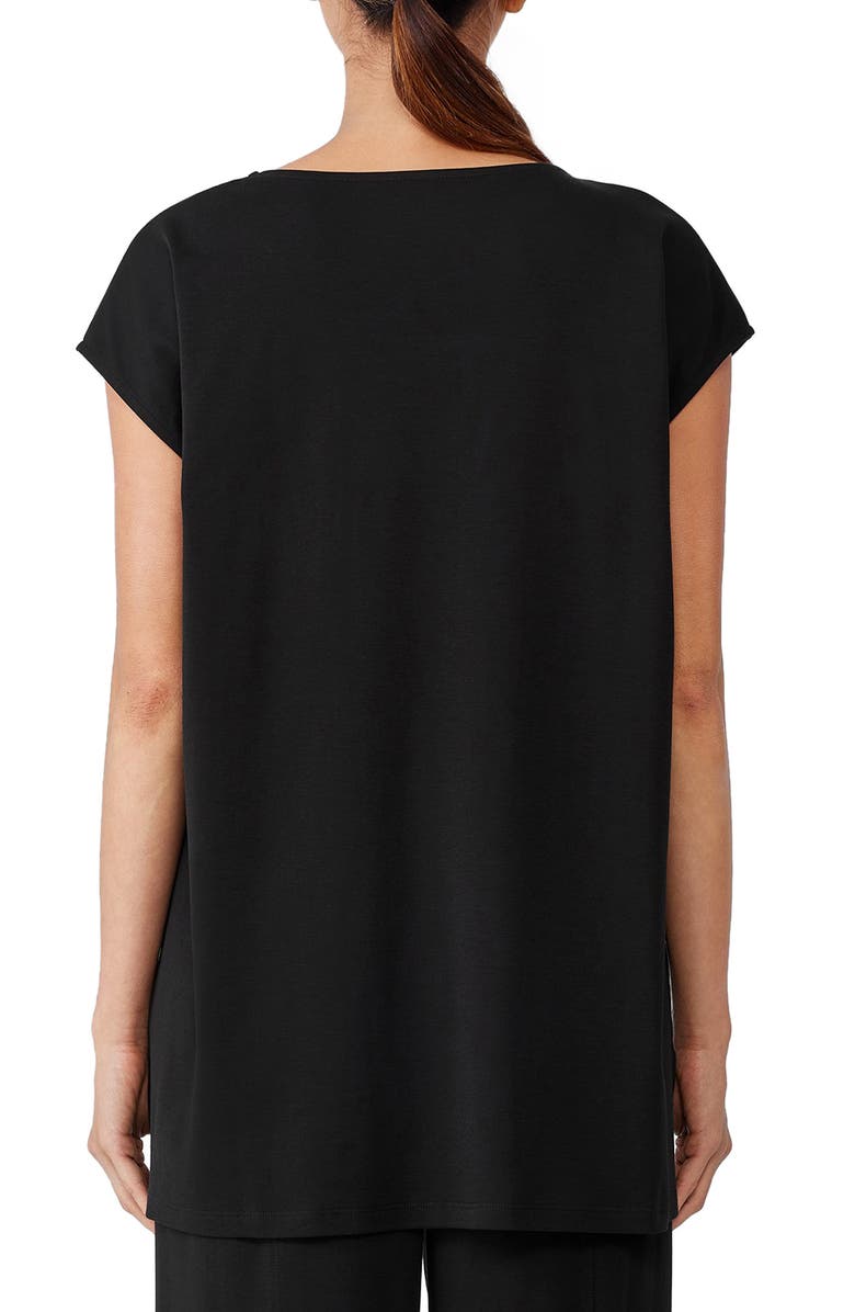 EILEEN FISHER SLEEP Scoop Neck Organic Cotton Tunic, Alternate, color, 