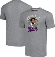 Homage Men's Homage Chris Olave Gray New Orleans Saints Caricature Player Tri-Blend T-Shirt