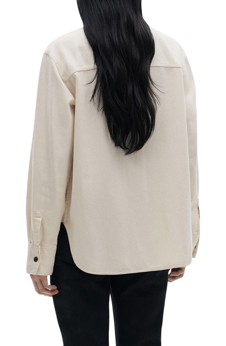 MANGO Patch Pocket Denim Overshirt, Alternate, color, 