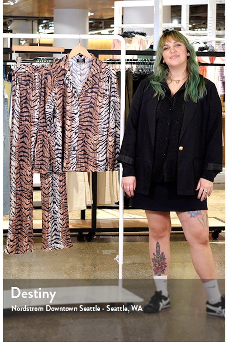 Tiger Long Sleeve Plissé Top & Pants Set video