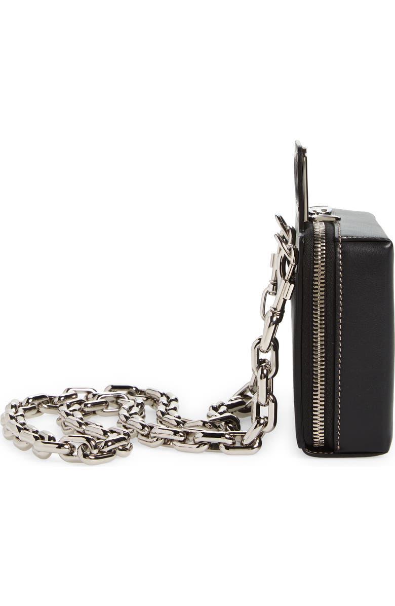 McQueen Mini Four Ring Calfskin Box Bag, Alternate, color,