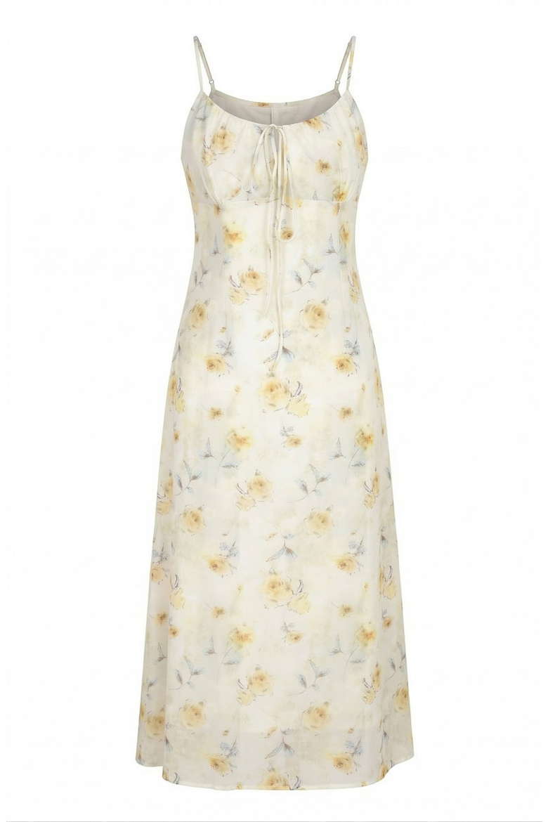 Floral Midi Dress, Alternate, color, Cream Floral