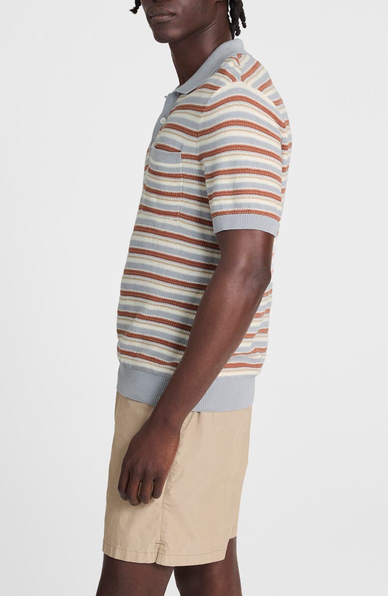 Madewell Cotton & Linen Sweater Polo, Alternate, color, Solstice