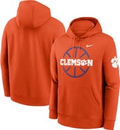 Nike Men's Nike  Orange Clemson Tigers Basketball Icon Club Fleece Pullover Hoodie