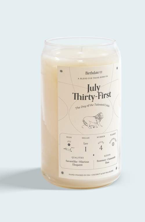 Shop Birthdate Co. The July Birthday Candle In July 31st