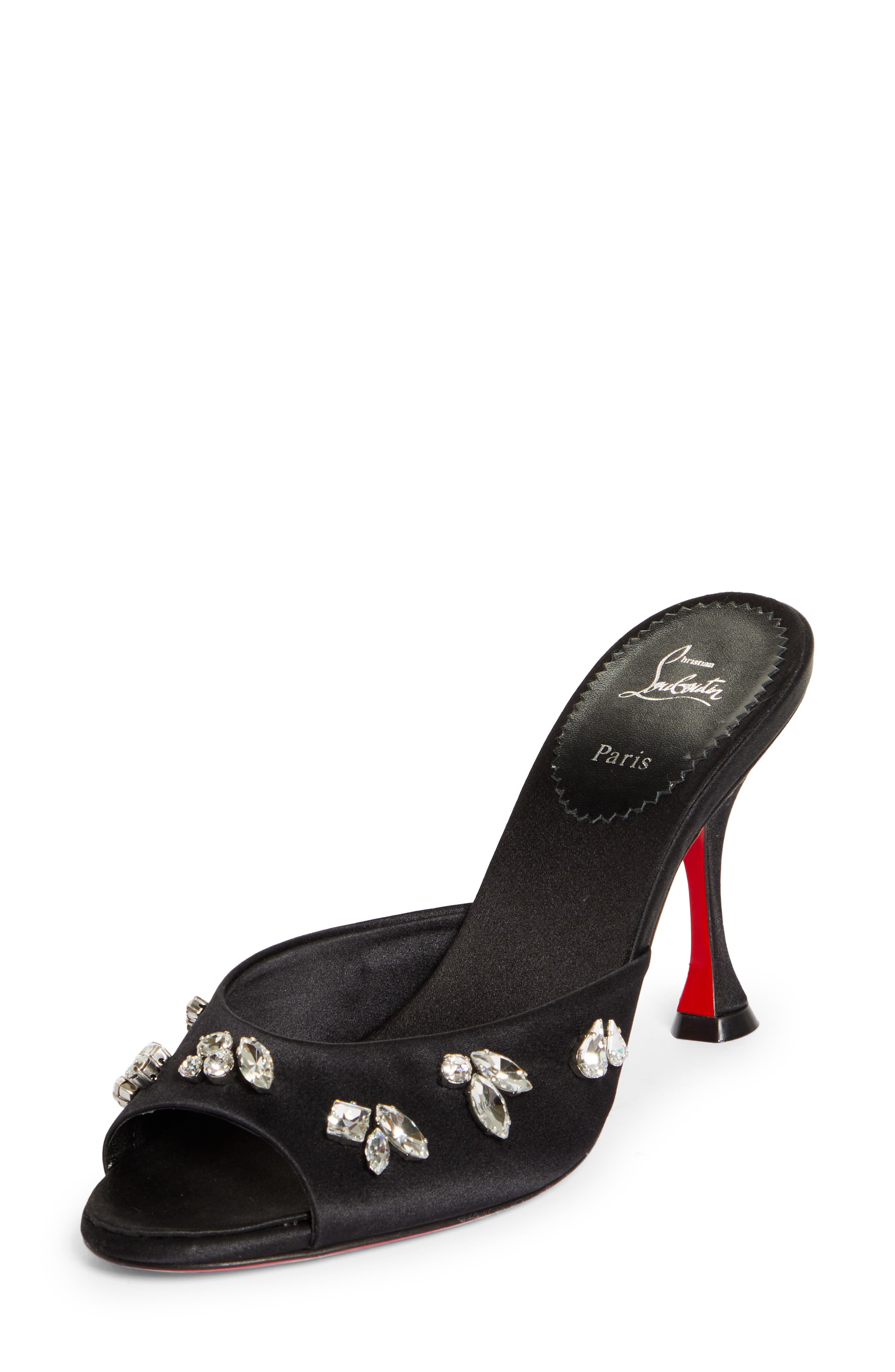 Christian Louboutin Degraqueen Peep Toe Slide Sandal, Main, color, 