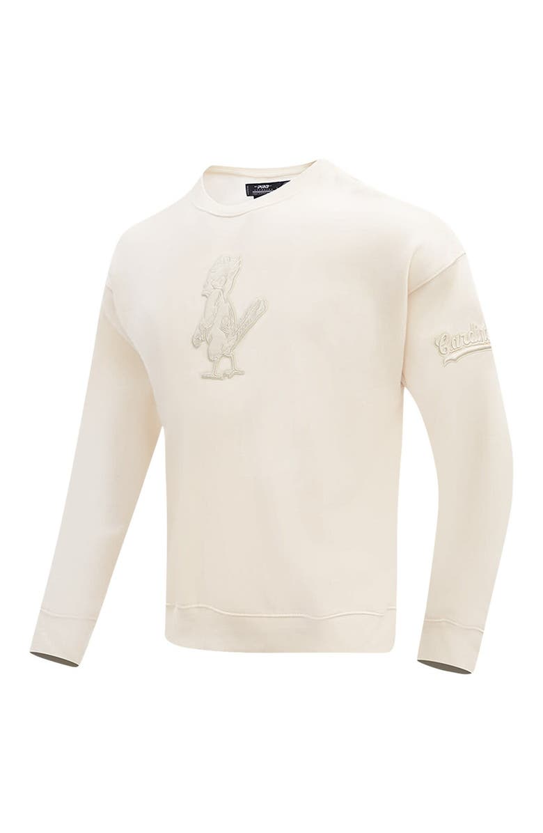 PRO STANDARD Men's Pro Standard Cream St. Louis Cardinals Neutral Drop Shoulder Pullover Sweatshirt, Alternate, color, Cream