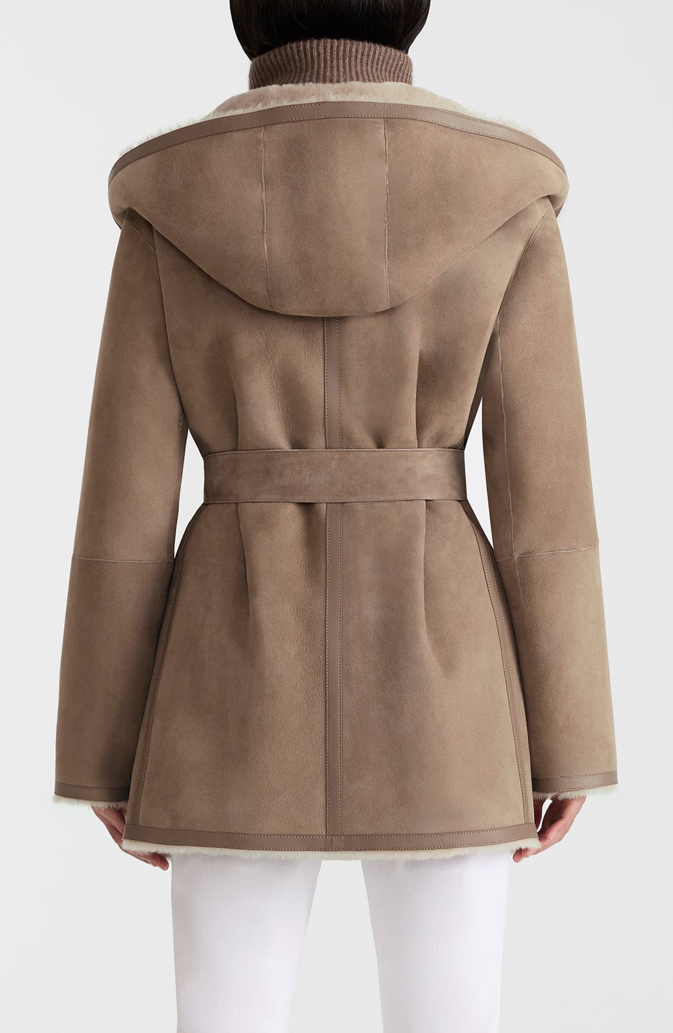 Mackage Valencia Reversible Genuine Shearling Wrap Coat (Women) | Nordstrom