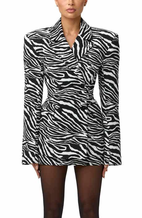 Jacquard Double Breasted Blazer