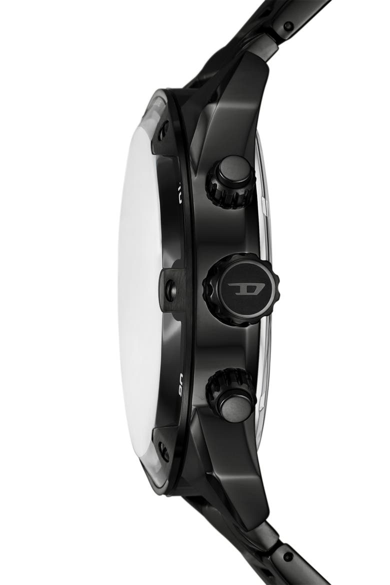 Spiked Chronograph Bracelet Watch, Alternate, color, BLACK