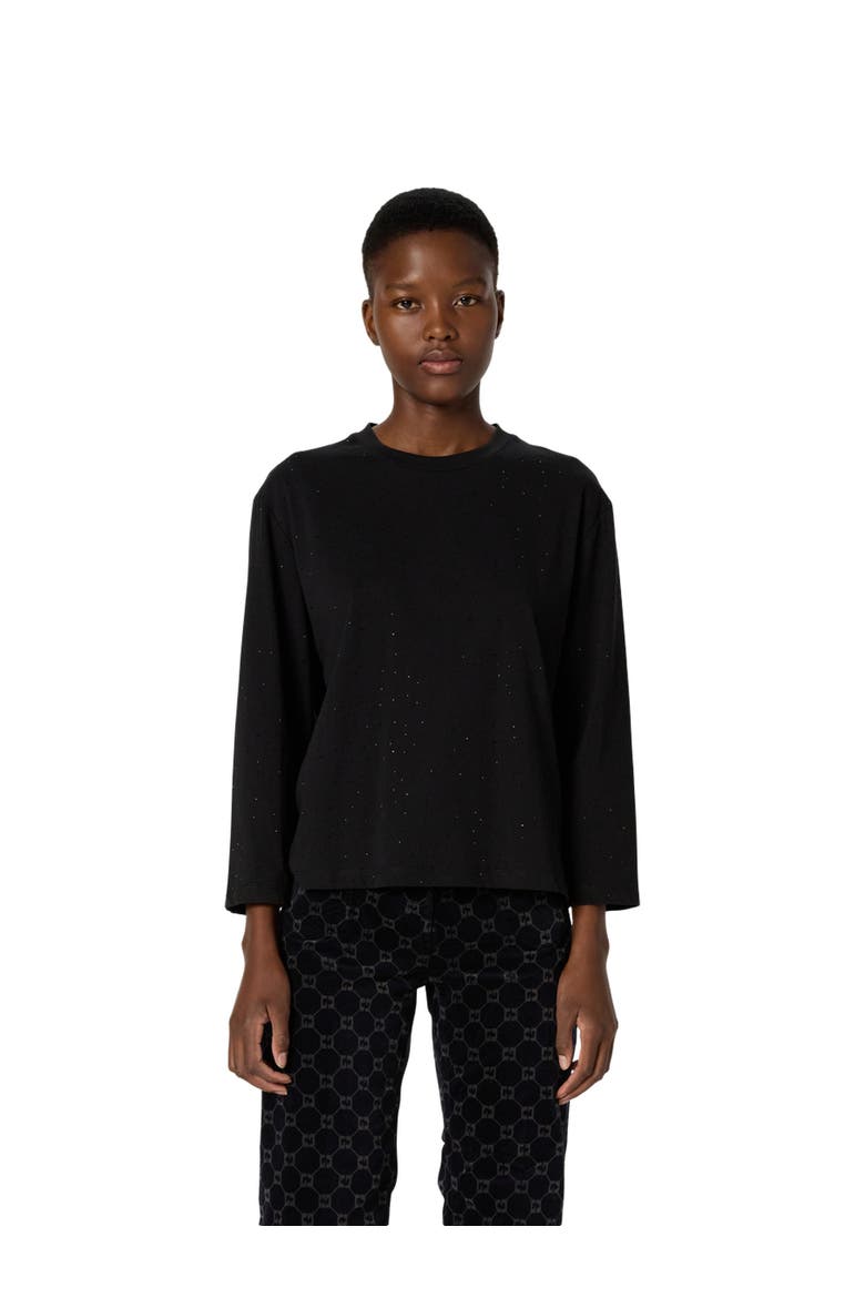Hermine Relaxed Long Sleeve Top, Main, color, Black