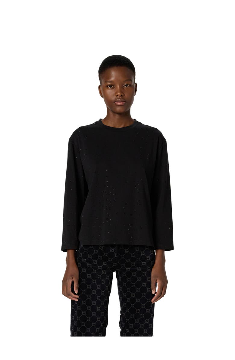 GERARD DAREL Hermine Relaxed Long Sleeve Top, Main, color, Black