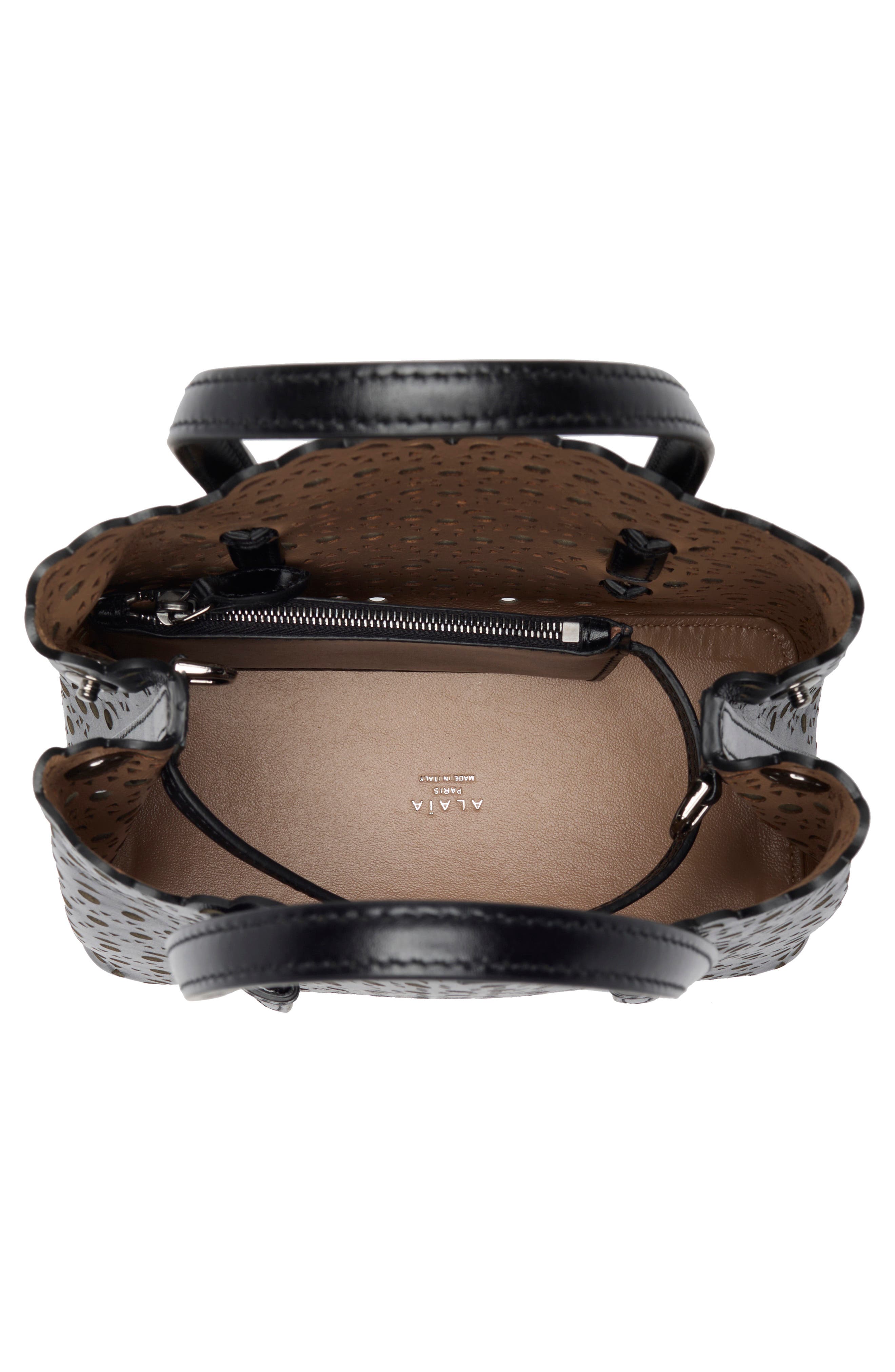 Alaïa Mina 20 Perforated Leather Tote, Alternate, color, 