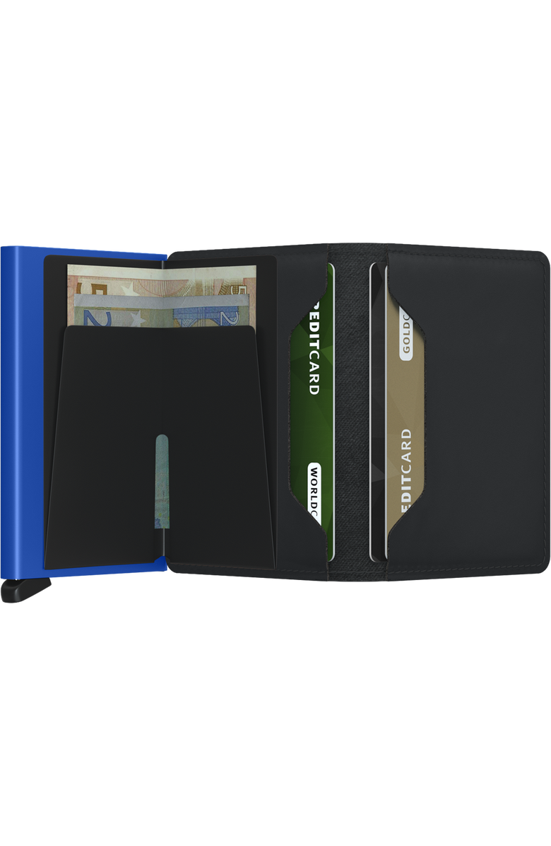 Secrid Slimwallet Matte, Alternate, color, Black-Blue