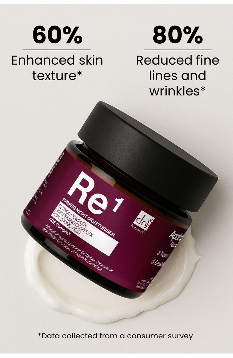 DR BOTANICALS Retinol Complex 1%, Skin Firming Complex 1% & Hyaluronic Acid 1% Night Moisturiser 60ml, Alternate, color, 