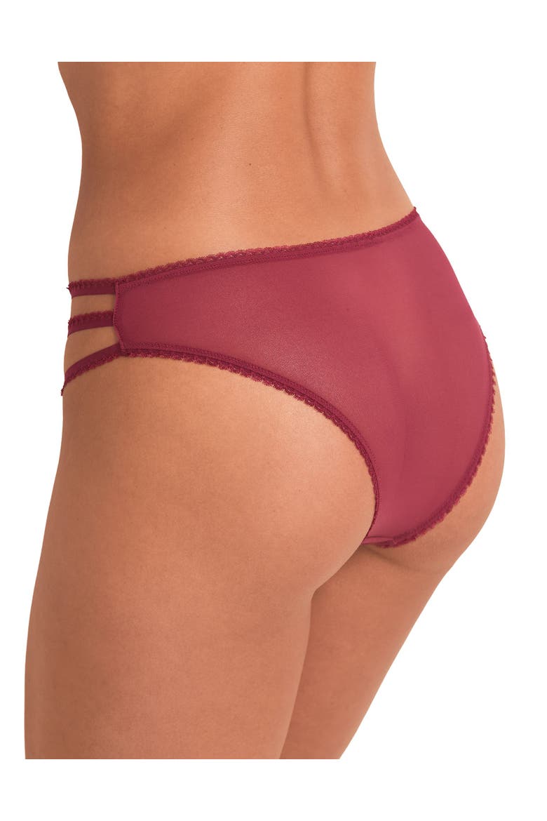 Feyre Cheeky Panties, Alternate, color, Dark red