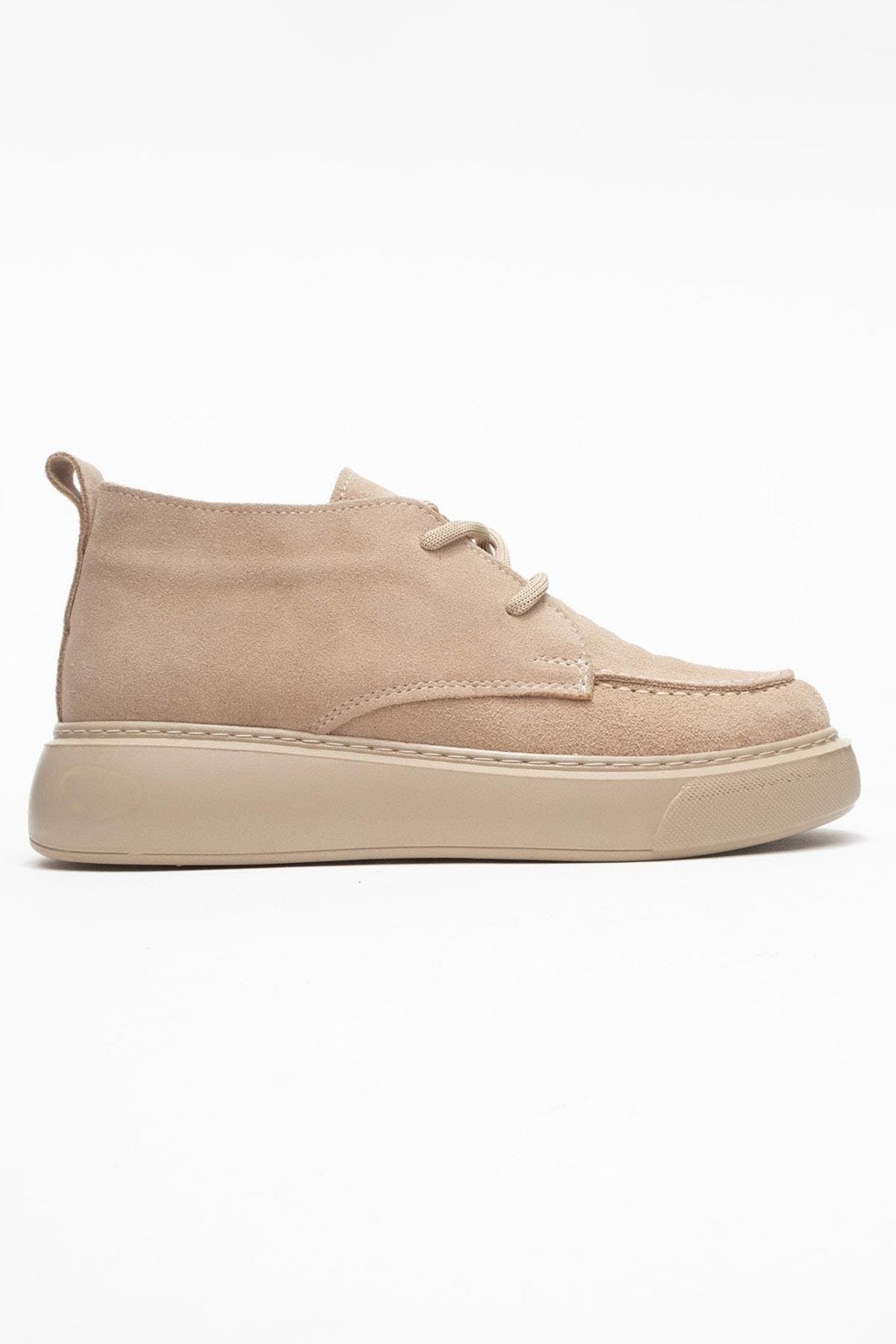 Lilya Leather Chukka Boot, Alternate, color, Beige Suede Leather