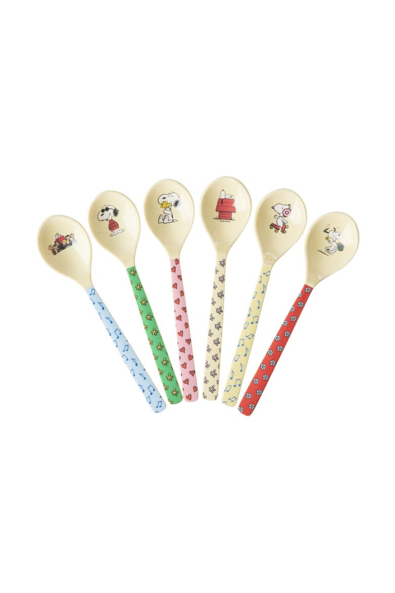 Melamine Teaspoon Snoopy 6pc, Main, color, Multicolor