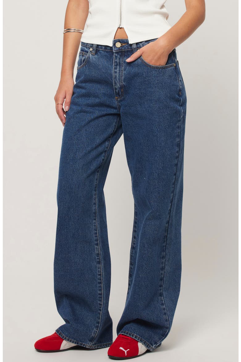 '95 Baggy Bella Mid Rise Relaxed Fit Jeans, Alternate, color, MID BLUE