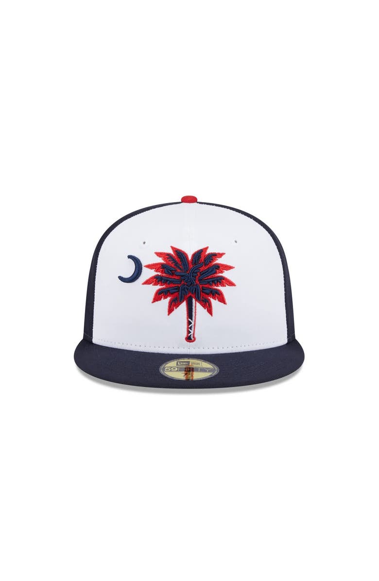 New Era Men's New Era Navy Myrtle Beach Pelicans Theme Nights 59FIFTY Fitted Hat, Alternate, color,