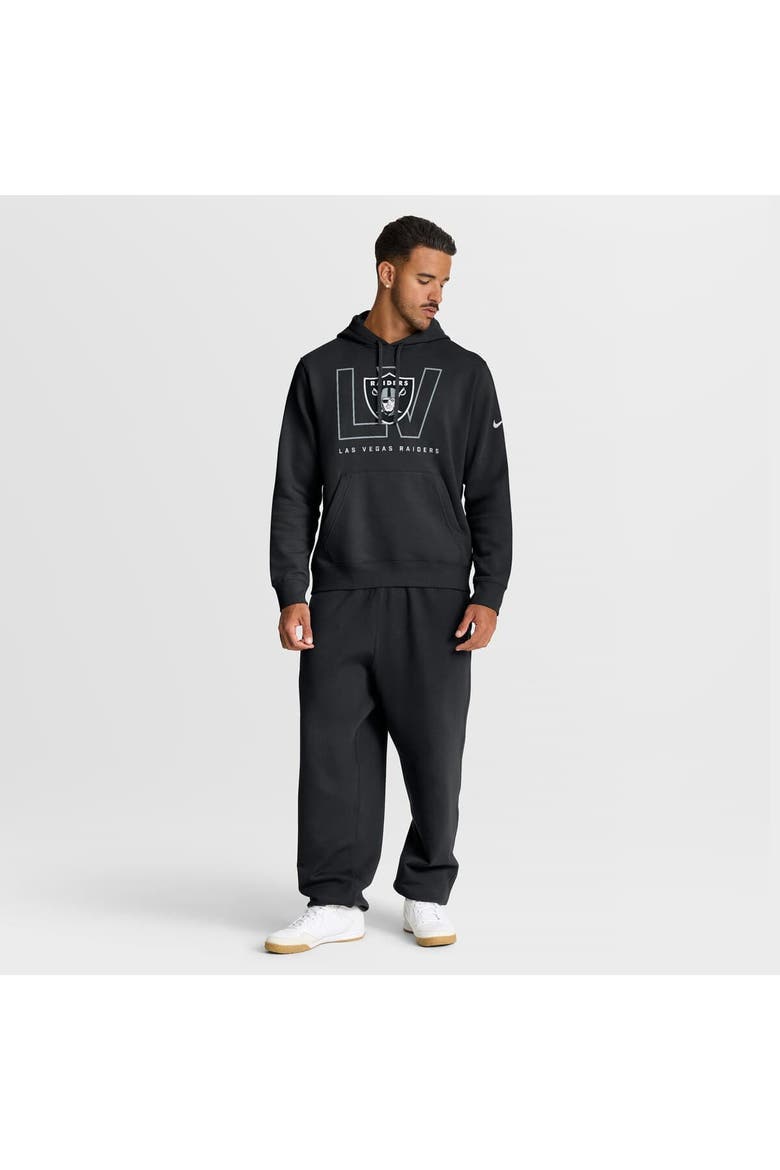 Men's Nike Black Las Vegas Raiders Busted Play Club Fleece Pullover Hoodie, Alternate, color, Black