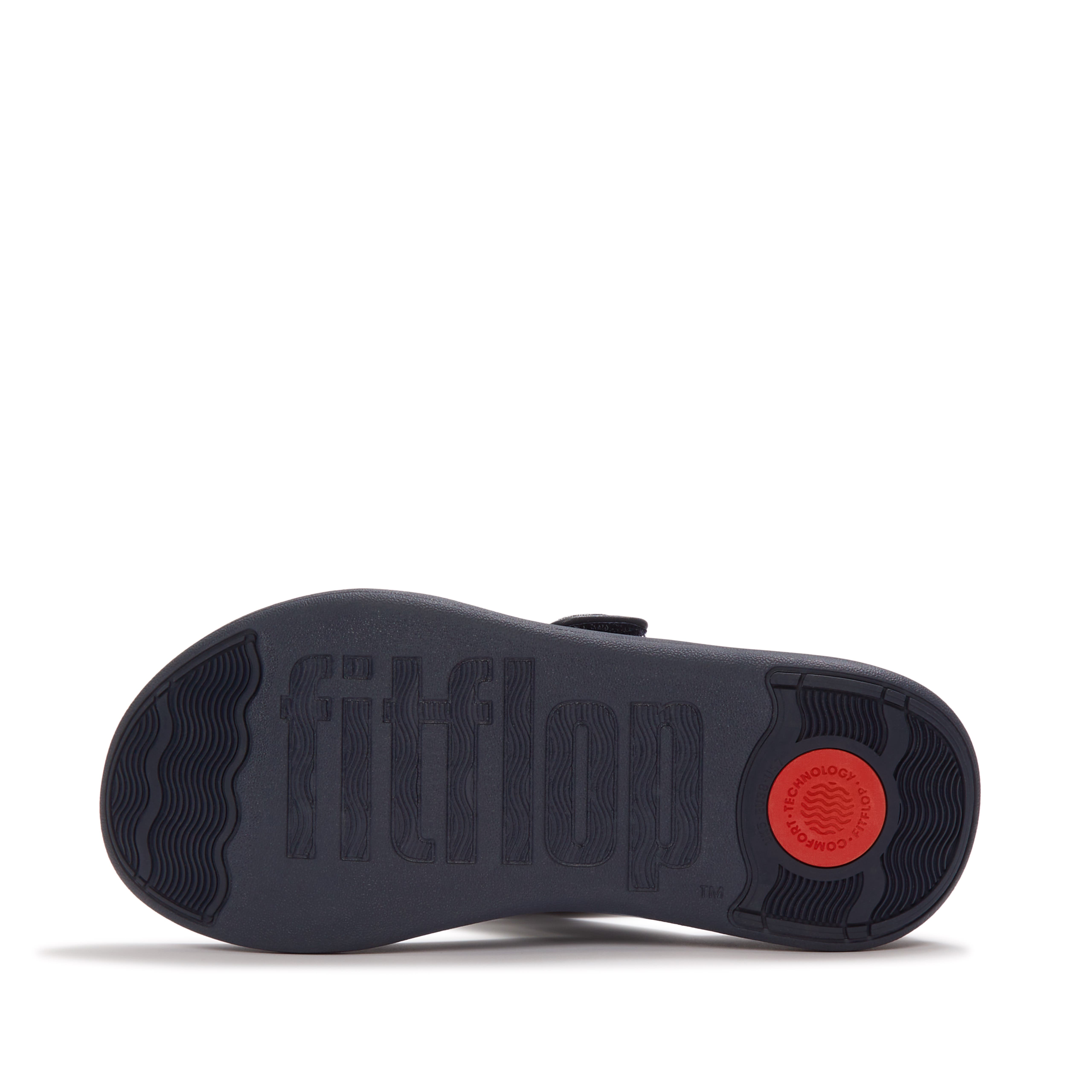 FitFlop F-Mode Go Adj Checkerboard-Denim Toe-Post Sandals, Alternate, color, Dark Denim