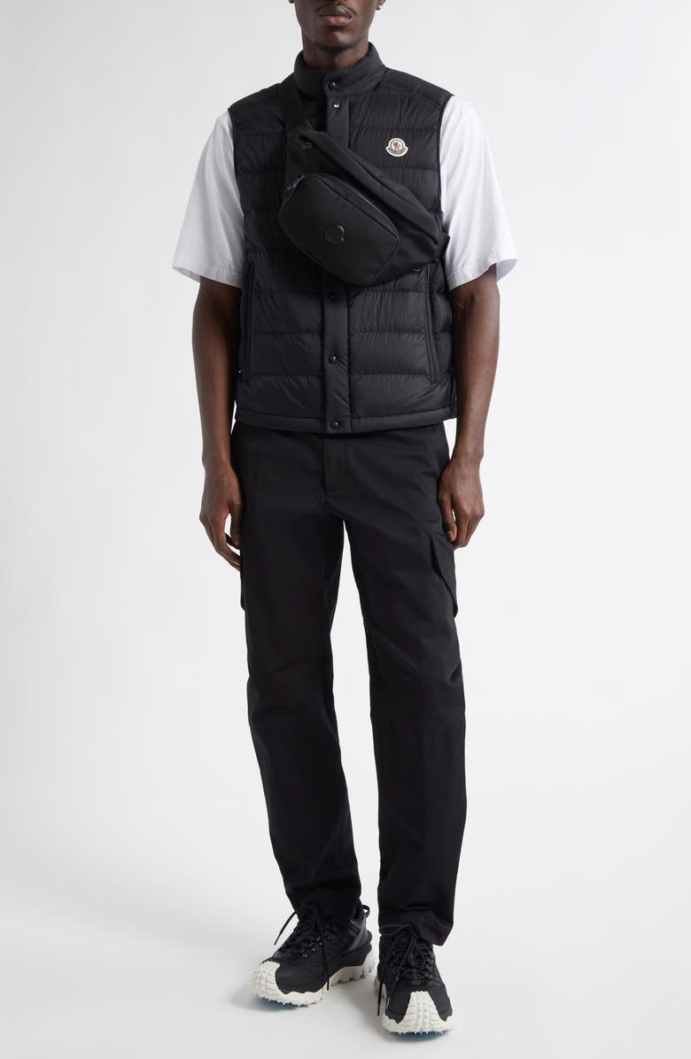 Moncler Barthe Down Puffer Vest, Alternate, color, Black