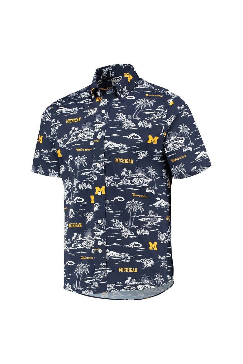 Men's Reyn Spooner Navy Michigan Wolverines Classic Button-Down Shirt, Alternate, color, Navy