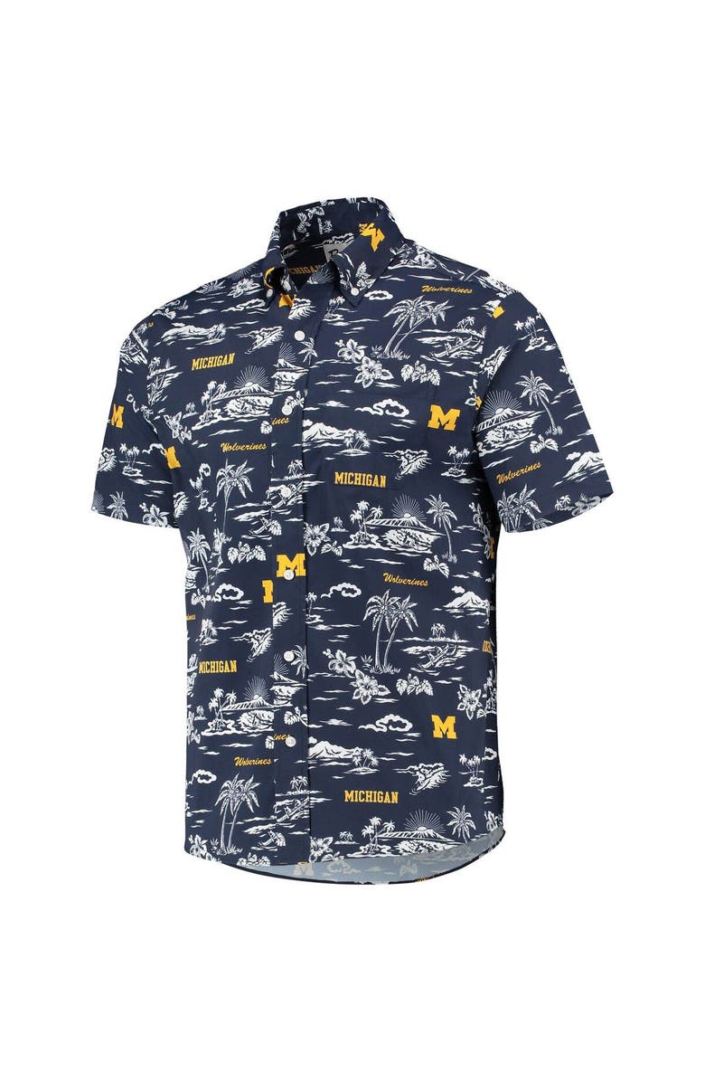 Reyn Spooner Men's Reyn Spooner Navy Michigan Wolverines Classic Button-Down Shirt, Alternate, color, Navy