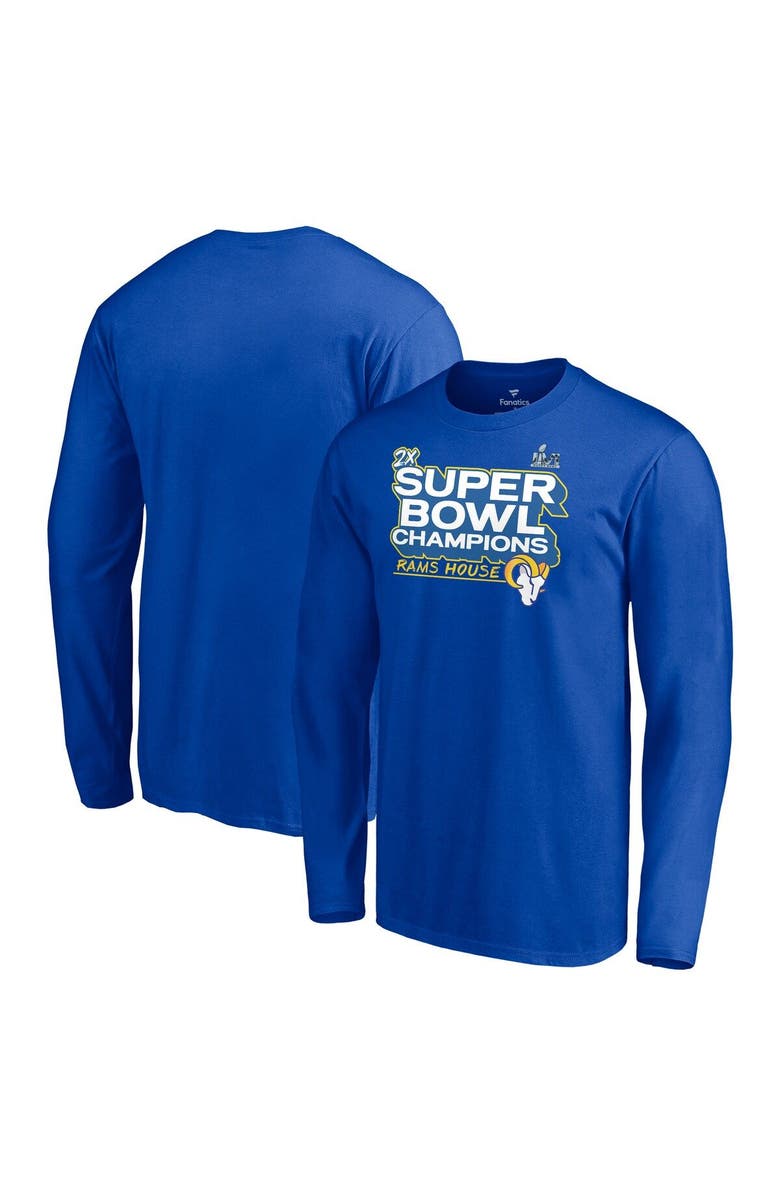 FANATICS Men's Fanatics Branded Royal Los Angeles Rams Super Bowl LVI Champions Big & Tall Parade Long Sleeve T-Shirt, Main, color, 