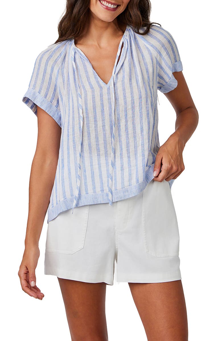 Bella Dahl Stripe Linen Blend Top, Main, color, 