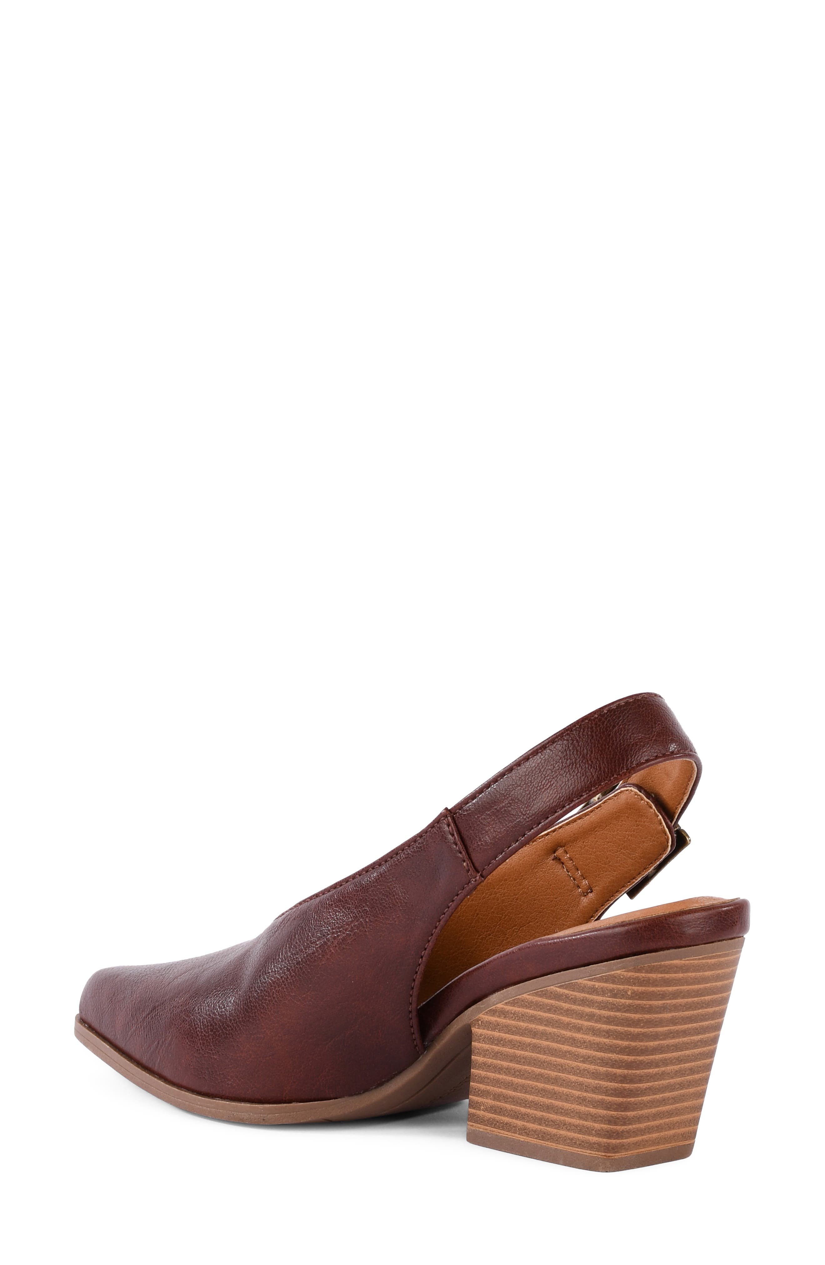 Take One Slingback Wedge Pump, Alternate, color, CHESTNUT
