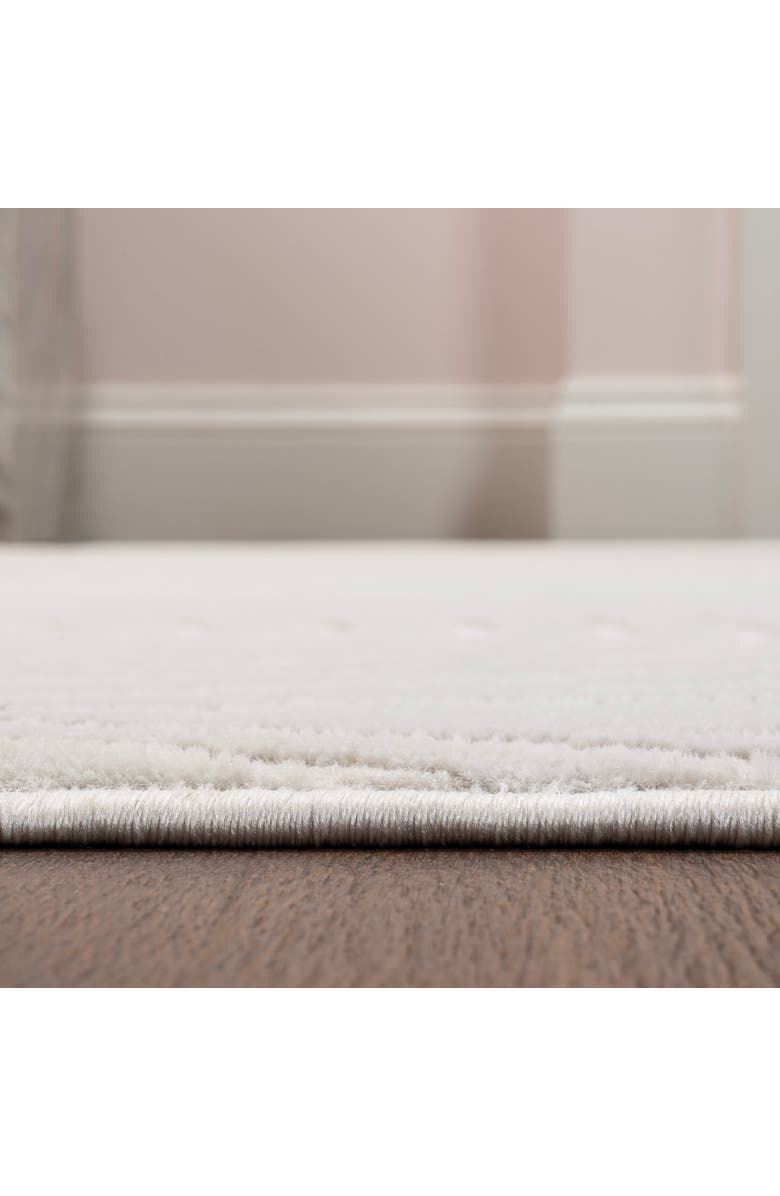 JONATHAN Y Ariana MidCentury Art Deco Striped Arches Two-Tone High-Low Area Rug, Alternate, color, White/Cream