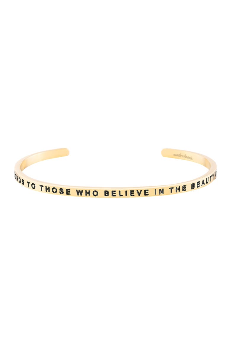 The Future Belongs To Those Who Believe In The Beauty Of Their Dreams bracelet, Main, color, Yellow Gold