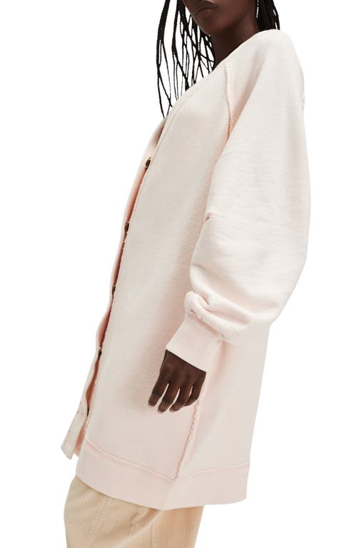 Free People Fresh Start Oversize Cardigan In Strawberry Float