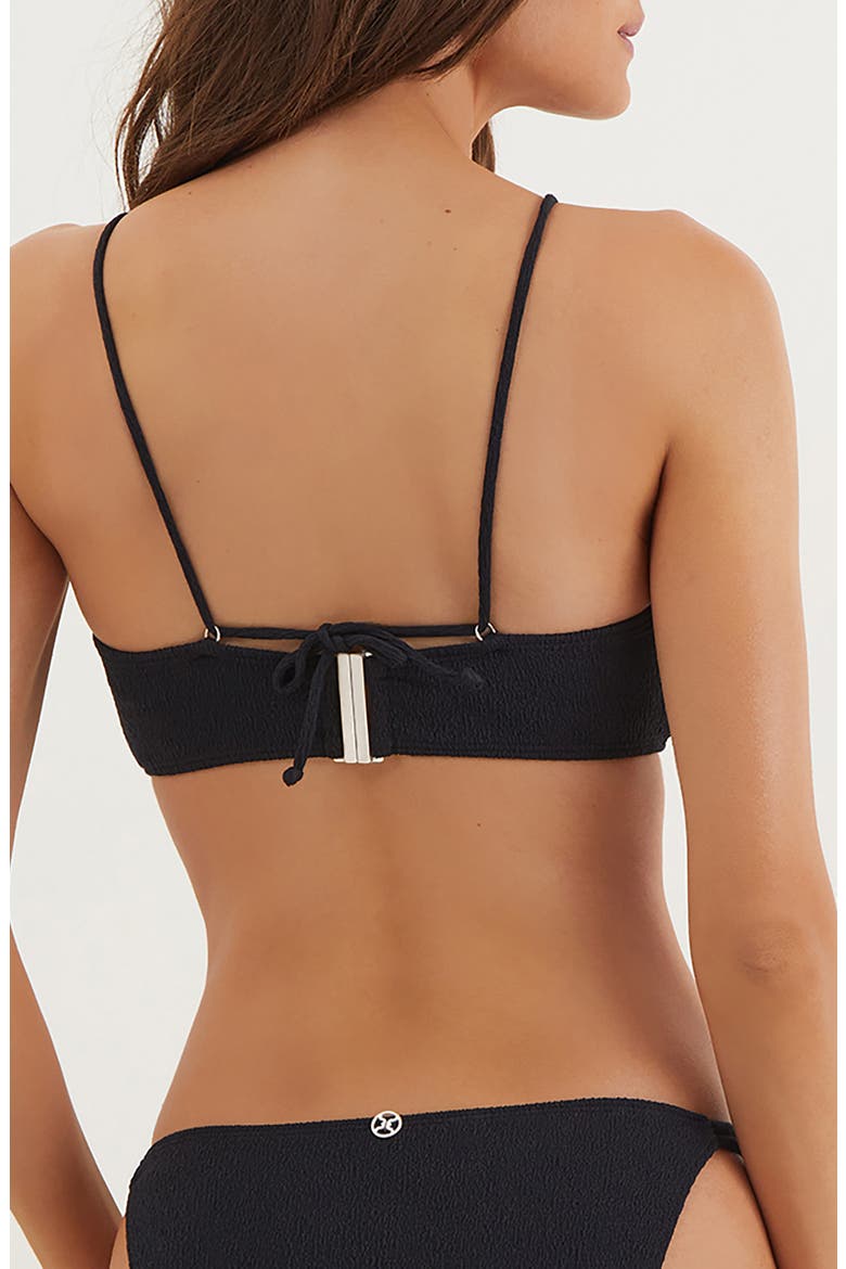 Firenze Sami Bandeau Bikini Top, Alternate, color, BLACK